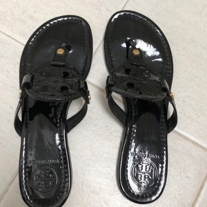 Tory Burch Miller Black Pantent Sandal